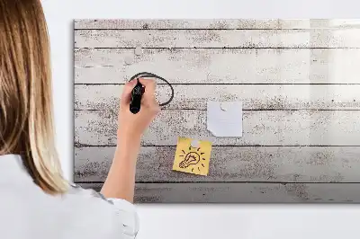 Beschreibbare Magnettafel in Holzbretter-Optik