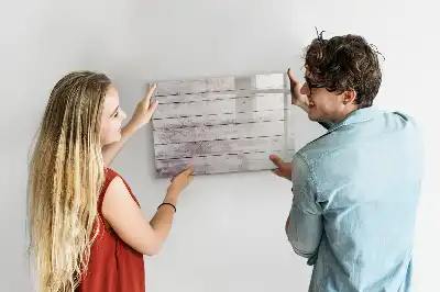 Beschreibbare Magnettafel in Holzbretter-Optik