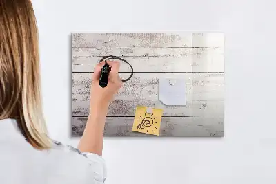 Beschreibbare Magnettafel in Holzbretter-Optik