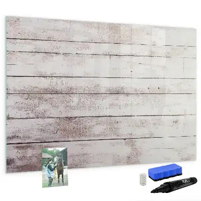 Beschreibbare Magnettafel in Holzbretter-Optik