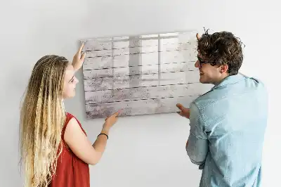 Beschreibbare Magnettafel in Holzbretter-Optik