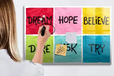Beschreibbare Magnettafel als Inspirationsboard