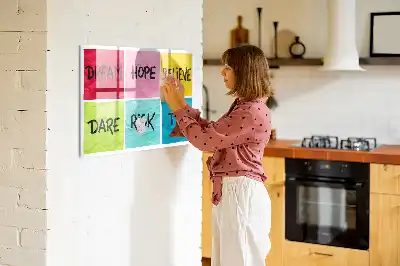 Beschreibbare Magnettafel als Inspirationsboard