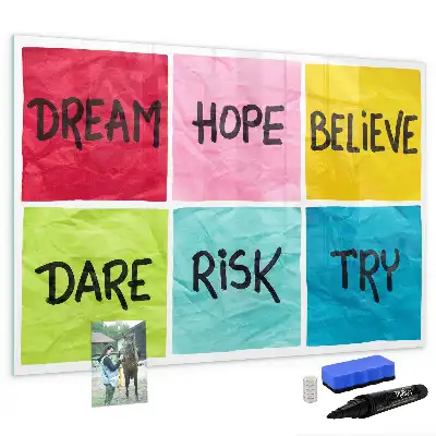 Beschreibbare Magnettafel als Inspirationsboard