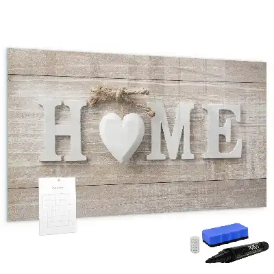 Schreib-Magnettafel Text Zuhause