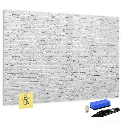 Beschreibbare Magnettafel mit Ziegelwand-Motiv