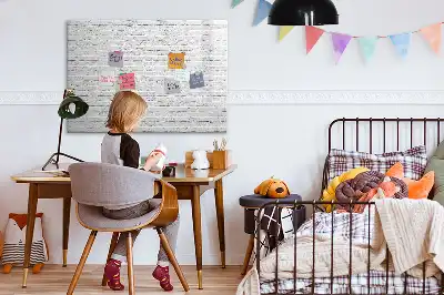 Beschreibbare Magnettafel mit Ziegelwand-Motiv