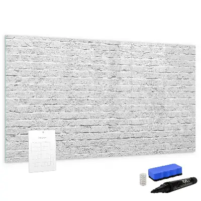 Beschreibbare Magnettafel mit Ziegelwand-Motiv