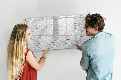 Beschreibbare Magnettafel mit Ziegelwand-Motiv