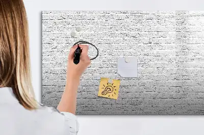 Beschreibbare Magnettafel mit Ziegelwand-Motiv