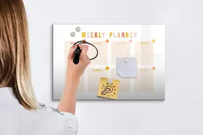 Schreib-Magnettafel Wochenplaner