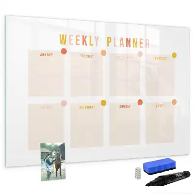 Schreib-Magnettafel Wochenplaner