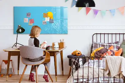 Beschreibbare Magnettafel mit Glühbirnen-Motiv