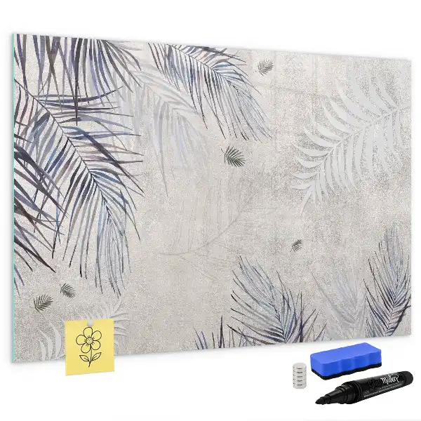 Magnettafel mit Palmenblatt-Motiv