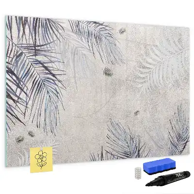 Magnettafel mit Palmenblatt-Motiv