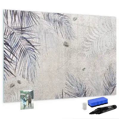 Magnettafel mit Palmenblatt-Motiv