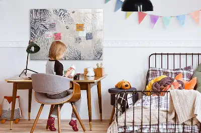 Magnettafel mit Palmenblatt-Motiv