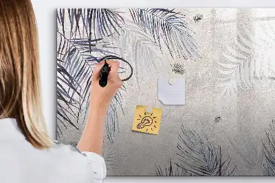 Magnettafel mit Palmenblatt-Motiv