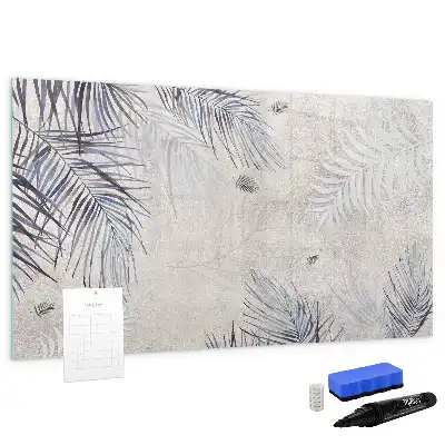 Magnettafel mit Palmenblatt-Motiv