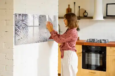 Magnettafel mit Palmenblatt-Motiv