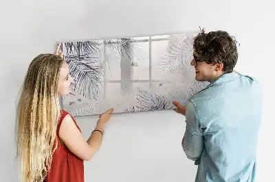 Magnettafel mit Palmenblatt-Motiv