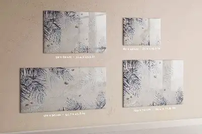 Magnettafel mit Palmenblatt-Motiv