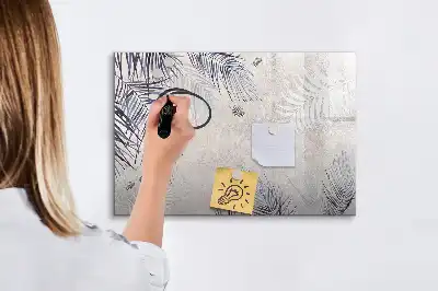 Magnettafel mit Palmenblatt-Motiv