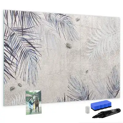 Magnettafel mit Palmenblatt-Motiv