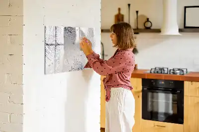 Magnettafel mit Palmenblatt-Motiv