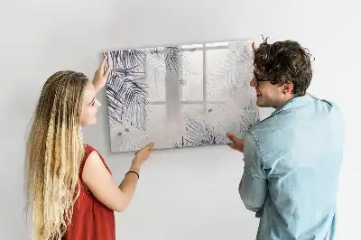 Magnettafel mit Palmenblatt-Motiv
