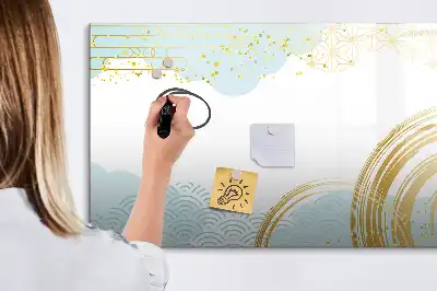 Schreib-Magnettafel mit dekorativem Muster