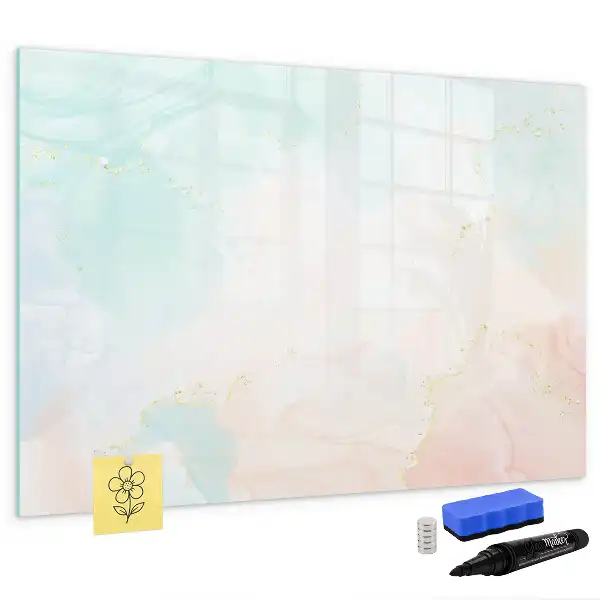 Beschreibbare Magnettafel im Design Aquarell-Marmor