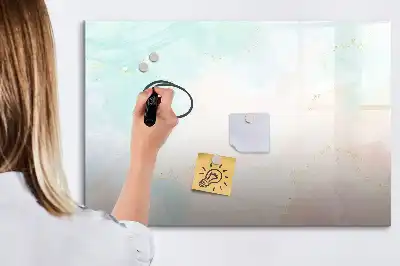 Beschreibbare Magnettafel im Design Aquarell-Marmor