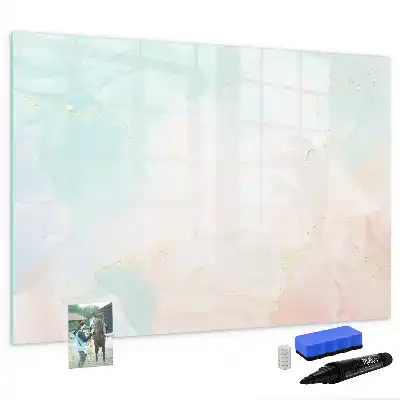 Beschreibbare Magnettafel im Design Aquarell-Marmor
