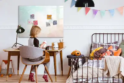 Beschreibbare Magnettafel im Design Aquarell-Marmor