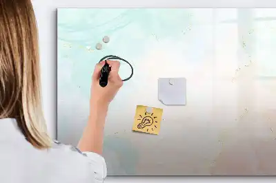 Beschreibbare Magnettafel im Design Aquarell-Marmor