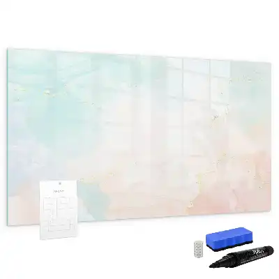Beschreibbare Magnettafel im Design Aquarell-Marmor