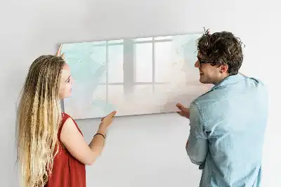 Beschreibbare Magnettafel im Design Aquarell-Marmor