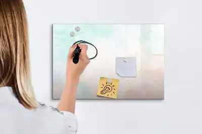 Beschreibbare Magnettafel im Design Aquarell-Marmor