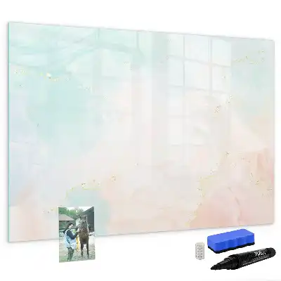 Beschreibbare Magnettafel im Design Aquarell-Marmor