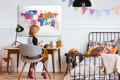 Schreib-Magnettafel in Weltkarten-Optik