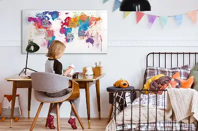 Schreib-Magnettafel in Weltkarten-Optik