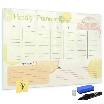 Familienplaner beschreibbare Magnettafel