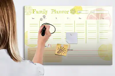 Familienplaner beschreibbare Magnettafel