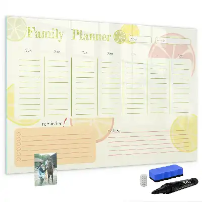 Familienplaner beschreibbare Magnettafel