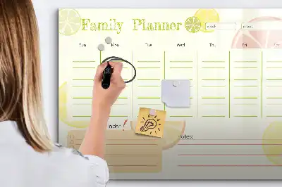 Familienplaner beschreibbare Magnettafel