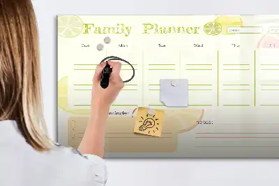 Familienplaner beschreibbare Magnettafel