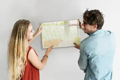 Familienplaner beschreibbare Magnettafel