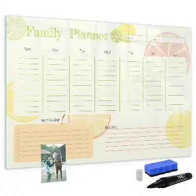 Familienplaner beschreibbare Magnettafel