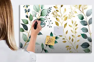 Magnettafel beschreibbar mit Motiv aus Pflanzenblättern